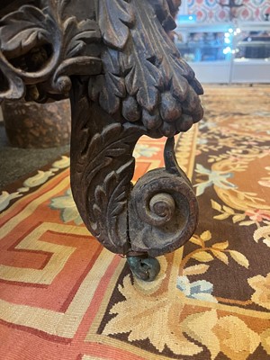 Lot 147 - A near pair of carved rosewood occasional chairs