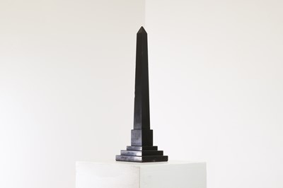 Lot 237 - An Ashford black marble obelisk