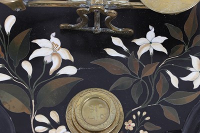 Lot 252 - Two Ashford black marble desk accessories