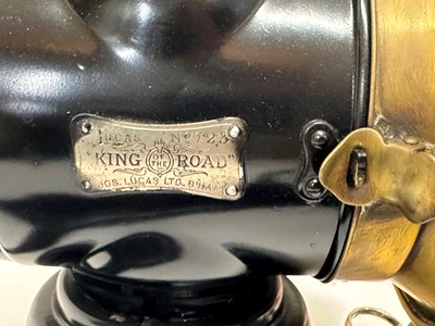 Lot 29 - A Powell & Hanmer acetylene self-generating brass headlamp
