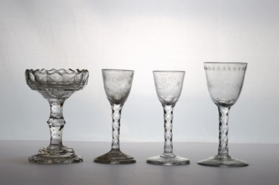 Lot 172 - A group of four facet cut drinking glasses