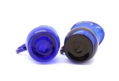 Lot 207 - A Bristol blue glass jug