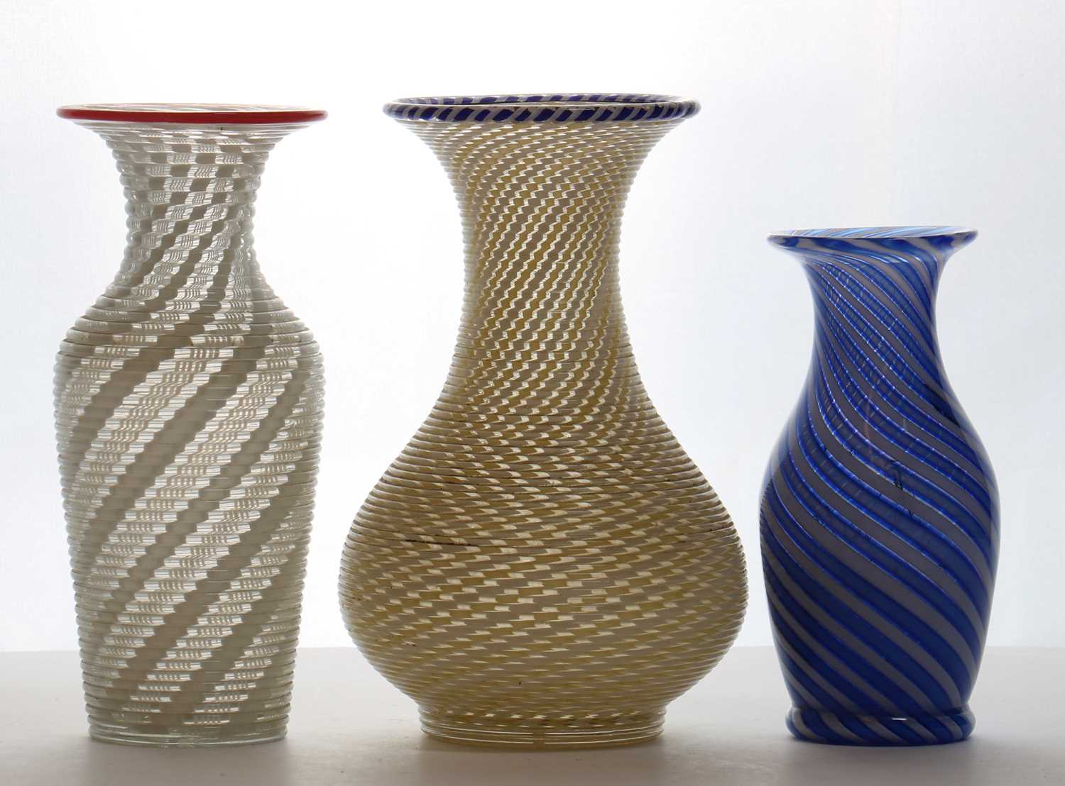 Lot 242 - A group of three French glass vases