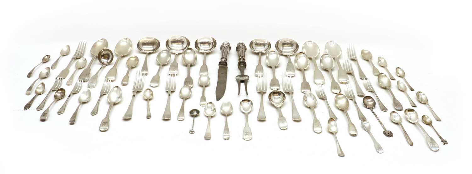 Lot 83 - A collection of silver flatware