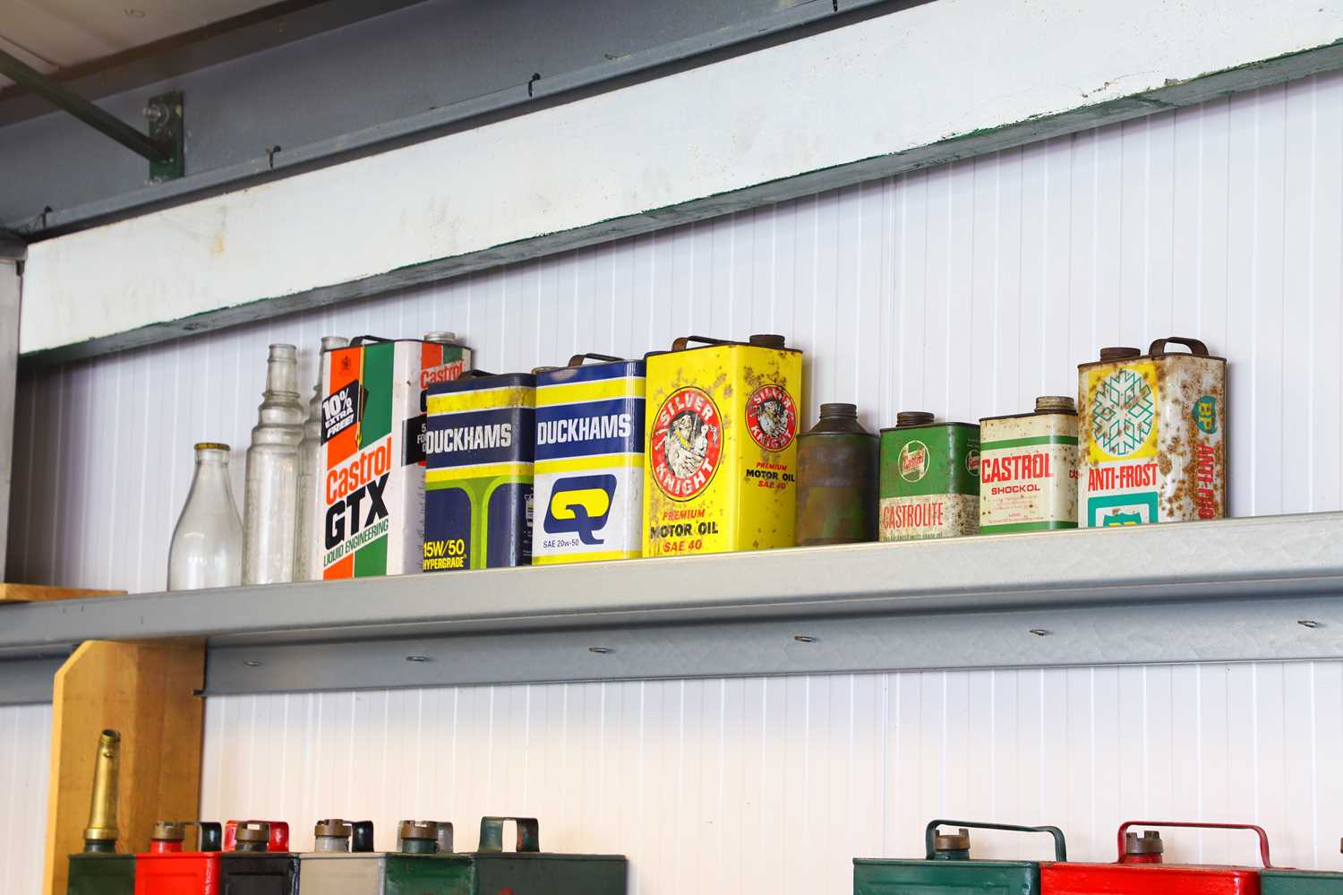 Lot 13 - Various oilcans and bottles