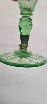 Lot 235 - A set of five Lobmeyr uranium green drinking glasses
