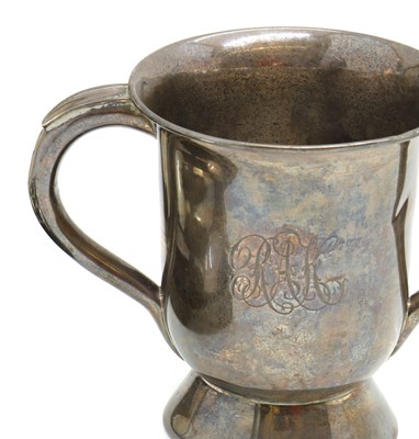 Lot 73 - A silver trophy cup