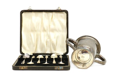 Lot 73 - A silver trophy cup
