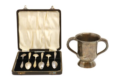 Lot 73 - A silver trophy cup