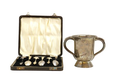 Lot 73 - A silver trophy cup