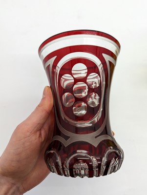 Lot 212 - A group of Bohemian glass spa type beakers
