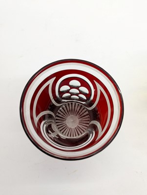 Lot 212 - A group of Bohemian glass spa type beakers