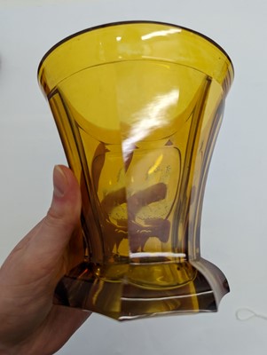 Lot 212 - A group of Bohemian glass spa type beakers