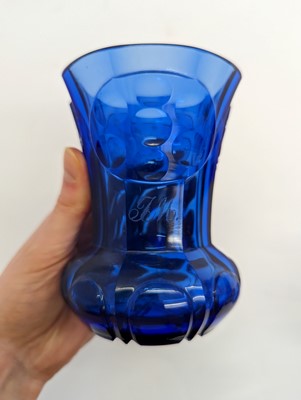 Lot 212 - A group of Bohemian glass spa type beakers