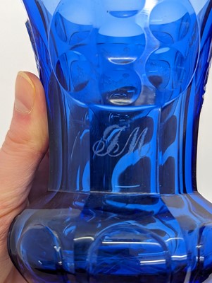 Lot 212 - A group of Bohemian glass spa type beakers