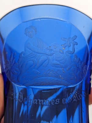 Lot 212 - A group of Bohemian glass spa type beakers