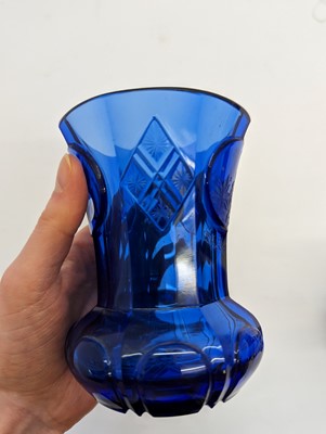 Lot 212 - A group of Bohemian glass spa type beakers