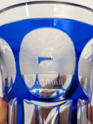 Lot 212 - A group of Bohemian glass spa type beakers