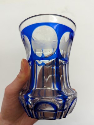 Lot 212 - A group of Bohemian glass spa type beakers