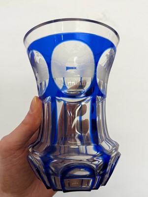 Lot 212 - A group of Bohemian glass spa type beakers