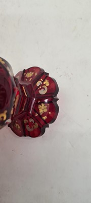 Lot 212 - A group of Bohemian glass spa type beakers