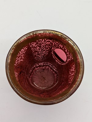 Lot 213 - A group of six Bohemian glass spa type beakers