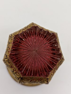 Lot 213 - A group of six Bohemian glass spa type beakers