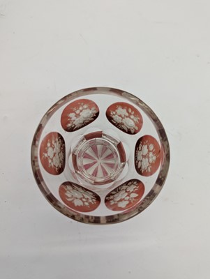 Lot 213 - A group of six Bohemian glass spa type beakers