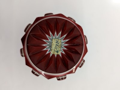 Lot 213 - A group of six Bohemian glass spa type beakers