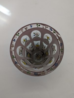 Lot 213 - A group of six Bohemian glass spa type beakers