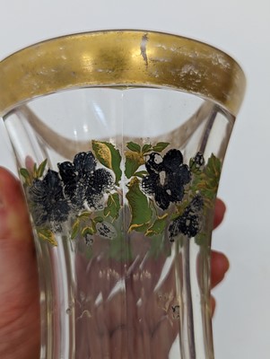 Lot 213 - A group of six Bohemian glass spa type beakers