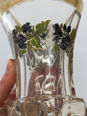 Lot 213 - A group of six Bohemian glass spa type beakers