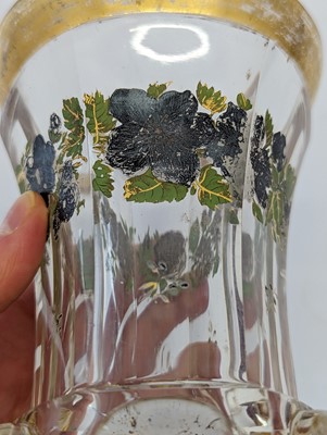 Lot 213 - A group of six Bohemian glass spa type beakers