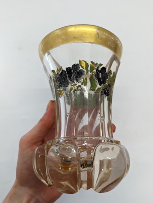 Lot 213 - A group of six Bohemian glass spa type beakers