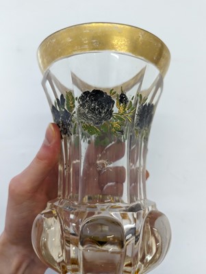Lot 213 - A group of six Bohemian glass spa type beakers