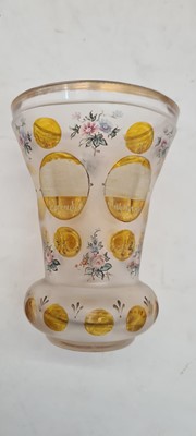 Lot 213 - A group of six Bohemian glass spa type beakers