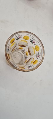 Lot 213 - A group of six Bohemian glass spa type beakers