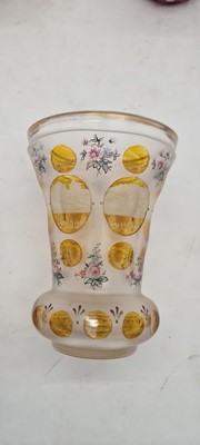 Lot 213 - A group of six Bohemian glass spa type beakers