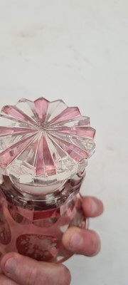 Lot 213 - A group of six Bohemian glass spa type beakers