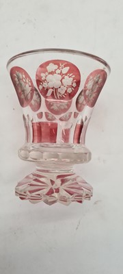 Lot 213 - A group of six Bohemian glass spa type beakers
