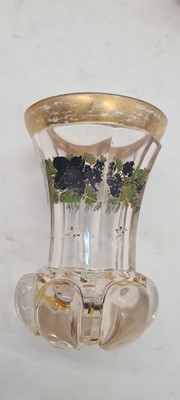 Lot 213 - A group of six Bohemian glass spa type beakers