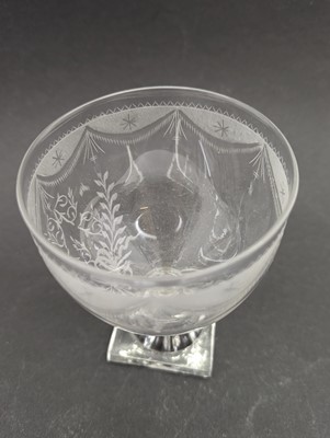 Lot 194 - A Masonic engraved glass rummer