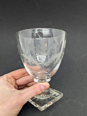 Lot 194 - A Masonic engraved glass rummer