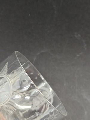 Lot 194 - A Masonic engraved glass rummer