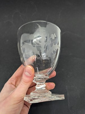 Lot 194 - A Masonic engraved glass rummer