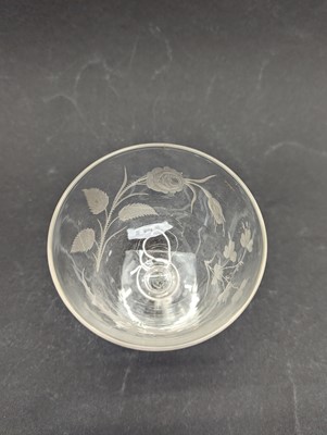 Lot 194 - A Masonic engraved glass rummer