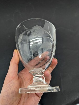 Lot 194 - A Masonic engraved glass rummer