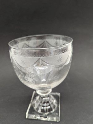 Lot 194 - A Masonic engraved glass rummer