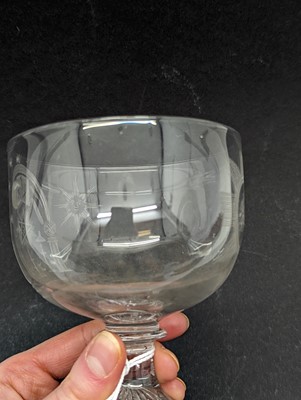 Lot 194 - A Masonic engraved glass rummer