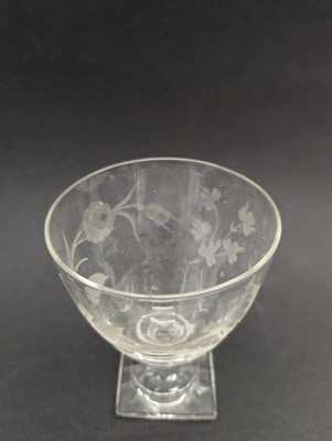 Lot 194 - A Masonic engraved glass rummer